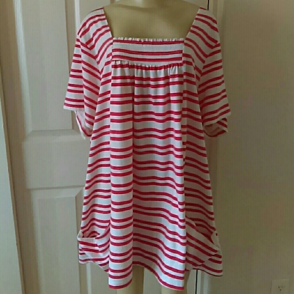 Woman Within Striped Top Plus Size 2X